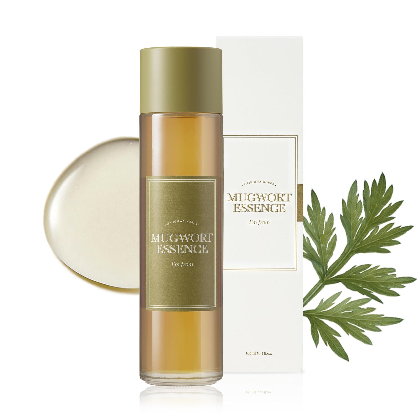 I'm from Mugwort Essence 5.4 Fl Oz | 100% Vegan Mugwort Extract - Soothe Sensitive and Irritated Skin, Redness Relief, Refreshing, Korean Hydrating toner | All Skin Types, PETA approved