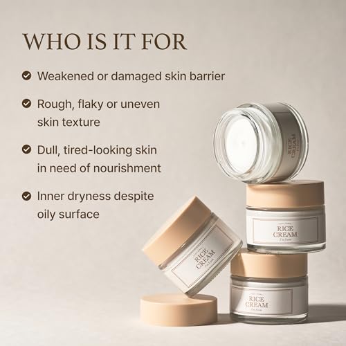 I'm from Rice Cream 1.69 Ounce, 41% Rice Bran Essence with Ceramide, Glowing Look, Improves Moisture Skin Barrier, Nourishes Deeply, Soothing to Even Out Skin Tone, Valentine's Gift