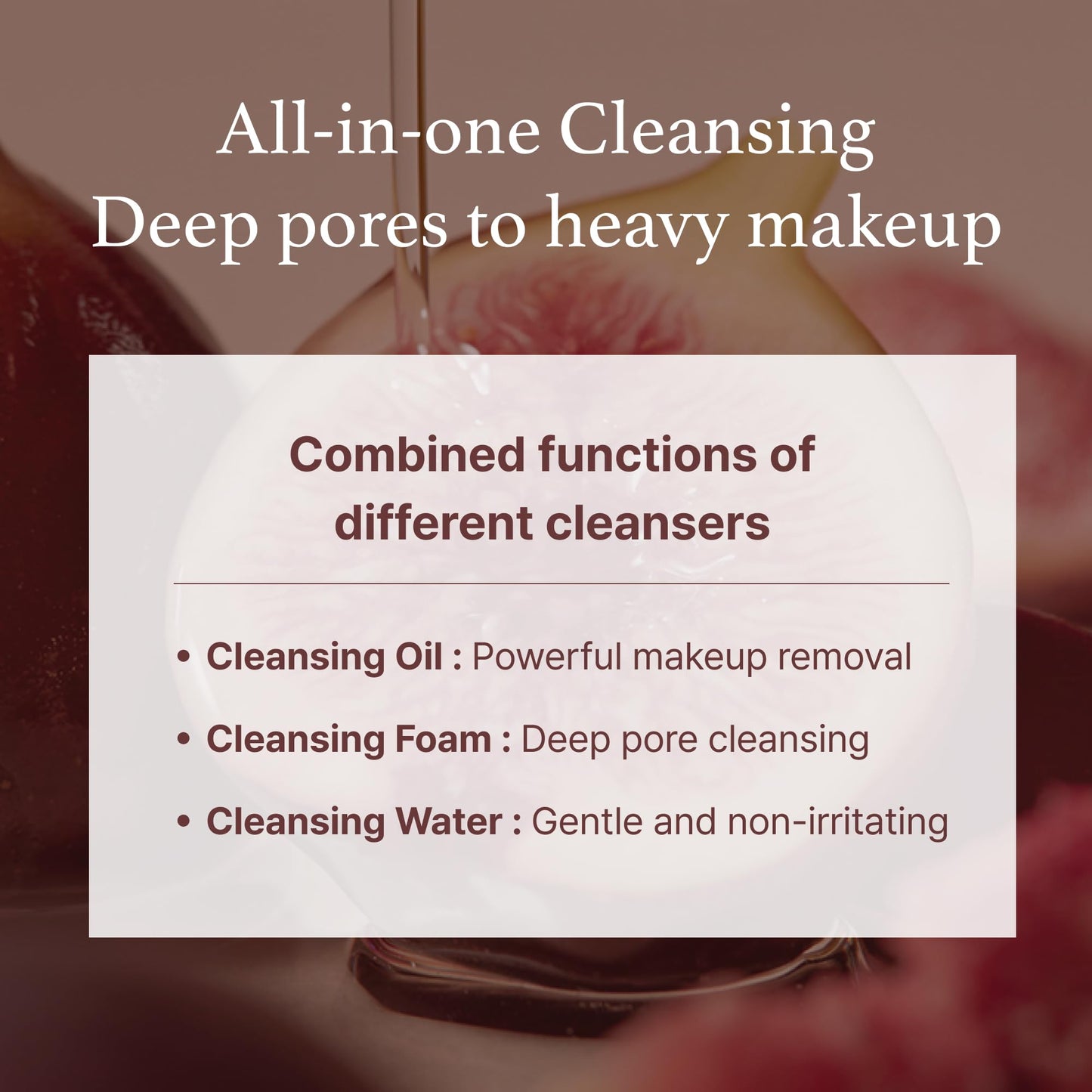 I'm from Fig Cleansing balm 100ml, korean makeup remover, vegan, Easy to rinse off, Fig oil water 7.8% with Peptide and Amino Acid, makeup melting balm to oil