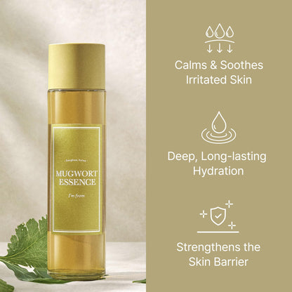 I'm from Mugwort Essence 5.4 Fl Oz | 100% Vegan Mugwort Extract - Soothe Sensitive and Irritated Skin, Redness Relief, Refreshing, Korean Hydrating toner | All Skin Types, PETA approved